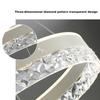 Minimalist LED Pendant Chandelier Ceiling Lamp Dimmable Round Circle Living Dining Room Bedroom Glossy Hanging Lighting Fixtures