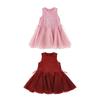 YOYO Mädchen Winter Pailletten Netz Ärmelloses Prinzessinnenkleid