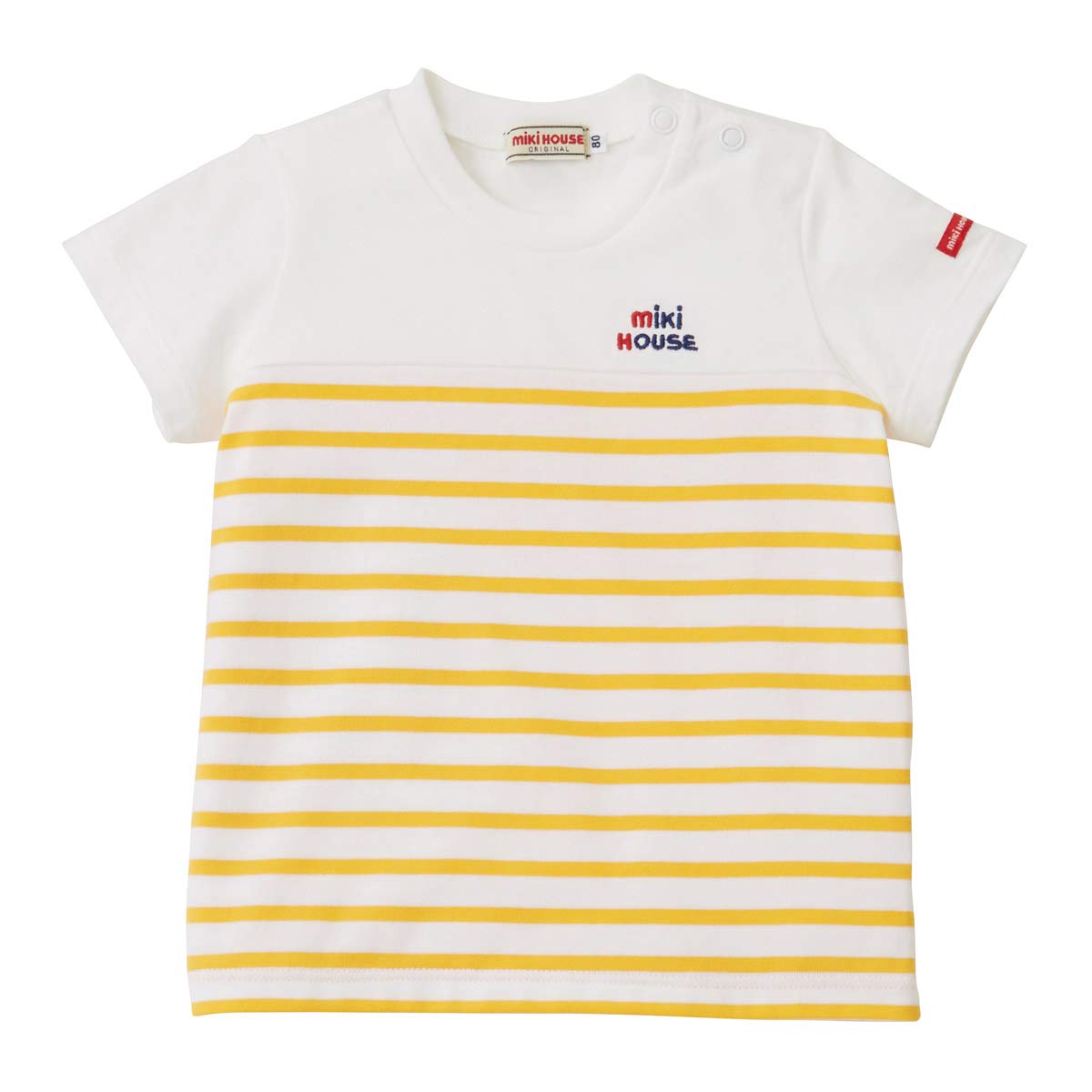 

Boys Girls Kids Baby 150cm Yellow [MIKI HOUSE] T-shirt 10-5209-825 жовтий