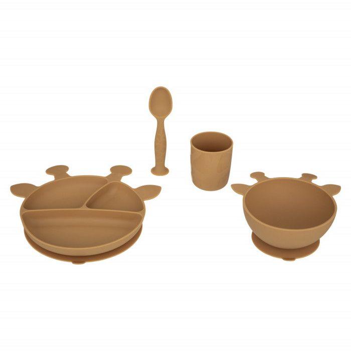 4-piece Silicone Meal Set "Giraffe" for Baby Atmosphera - -