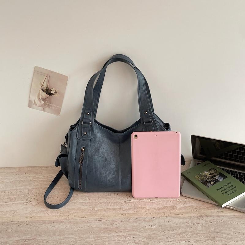 Women's PU Tote Bag Large Capacity Crossbody Bag Shoulder Bag