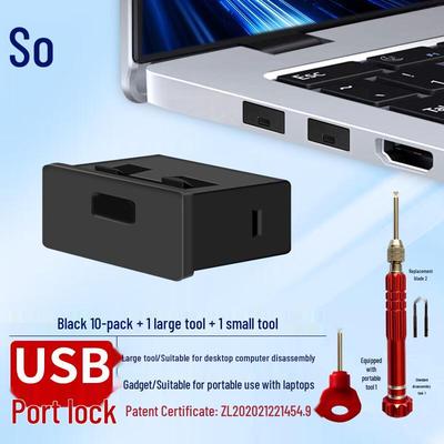 Sada zámků USB portů