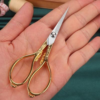 Vintage Detail Tailor Scissors Precision Embroidery Paper Cutter Office Supplies Stainless Steel Stationery Scissors