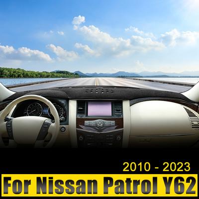 Pro Nissan Patrol Y62 2010-2017 2018 2019 2020 2021 2022 2023 Kryt palubní desky auta Podložka proti světlu Sluneční clona Rohož Proti UV záření Koberce