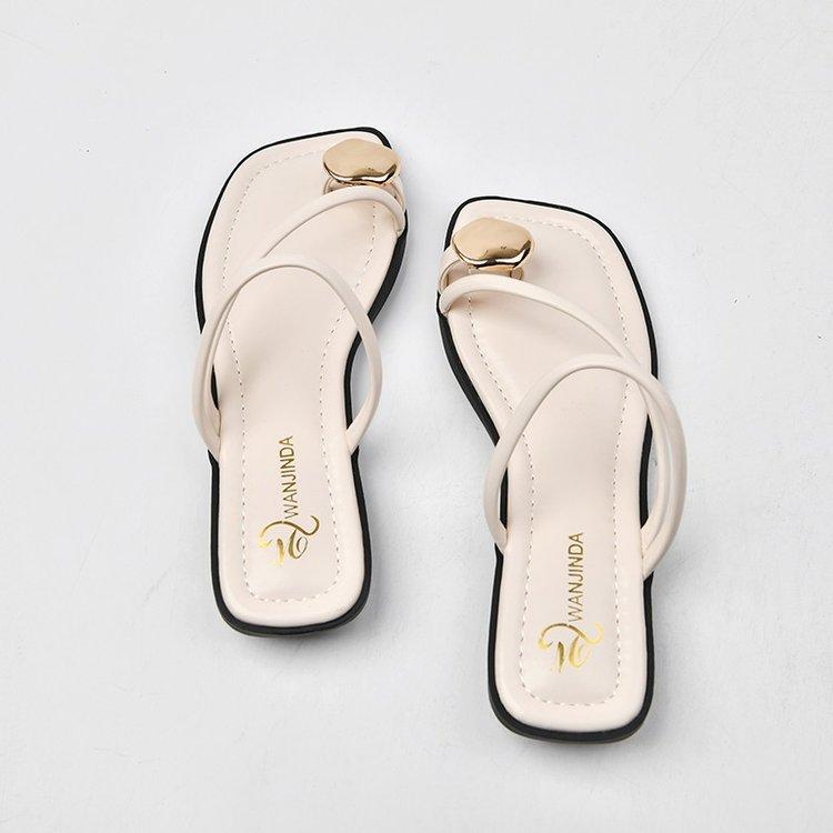 Fashion Stylish Women's Cross Strap Slide Sandals Comfortable Lightweight Toe Loop Beach Shoes with Casual Solid Color Design for Summer