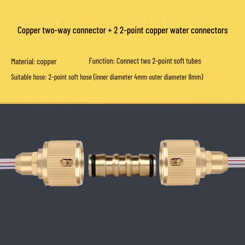 Four-Point Hose Extension Connector for Garden & Car Wash.