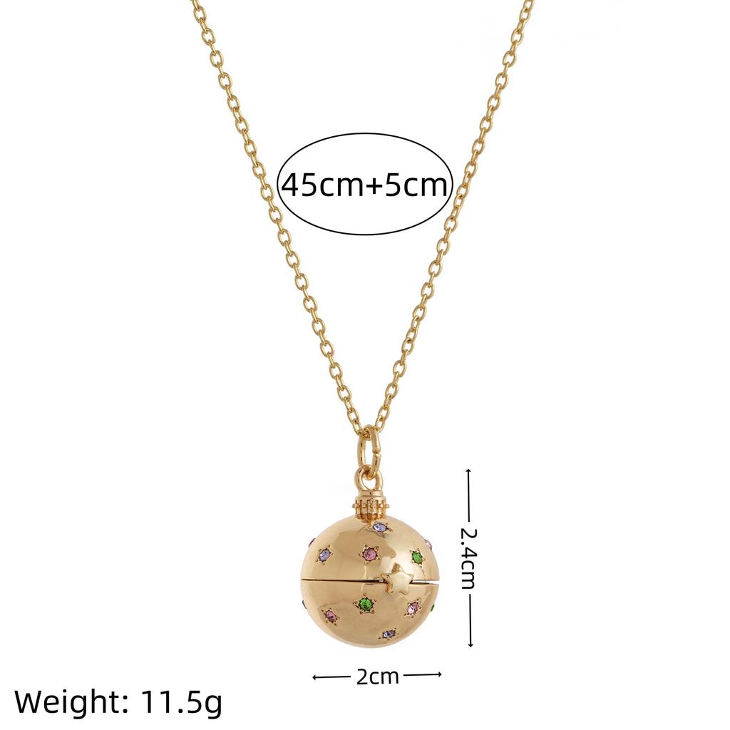 Vintage Four-Leaf Clover Love Frog Open And Close Round Pendant Necklace Round Gift Pendant Fashion Jewelry