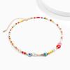 Baroque Hand-woven Simulated Pearls Cute Flowers Colorful Beaded Short Clavicle Chain Choker Necklace for Women Girls