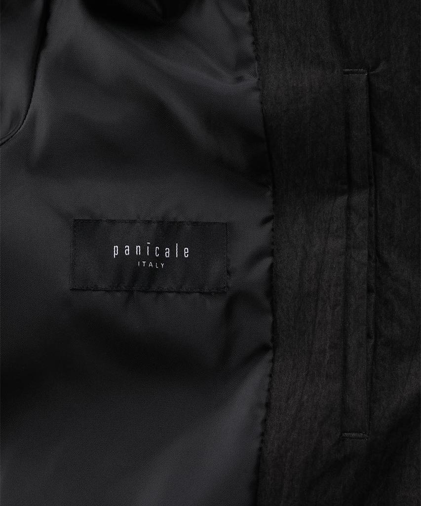 Panicale Cotton Blend Collared Trench Coat [Black]