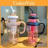 Ice Mug Large Capacity Summer Plastic Cup With Straw For Outdoor Activities And Gift