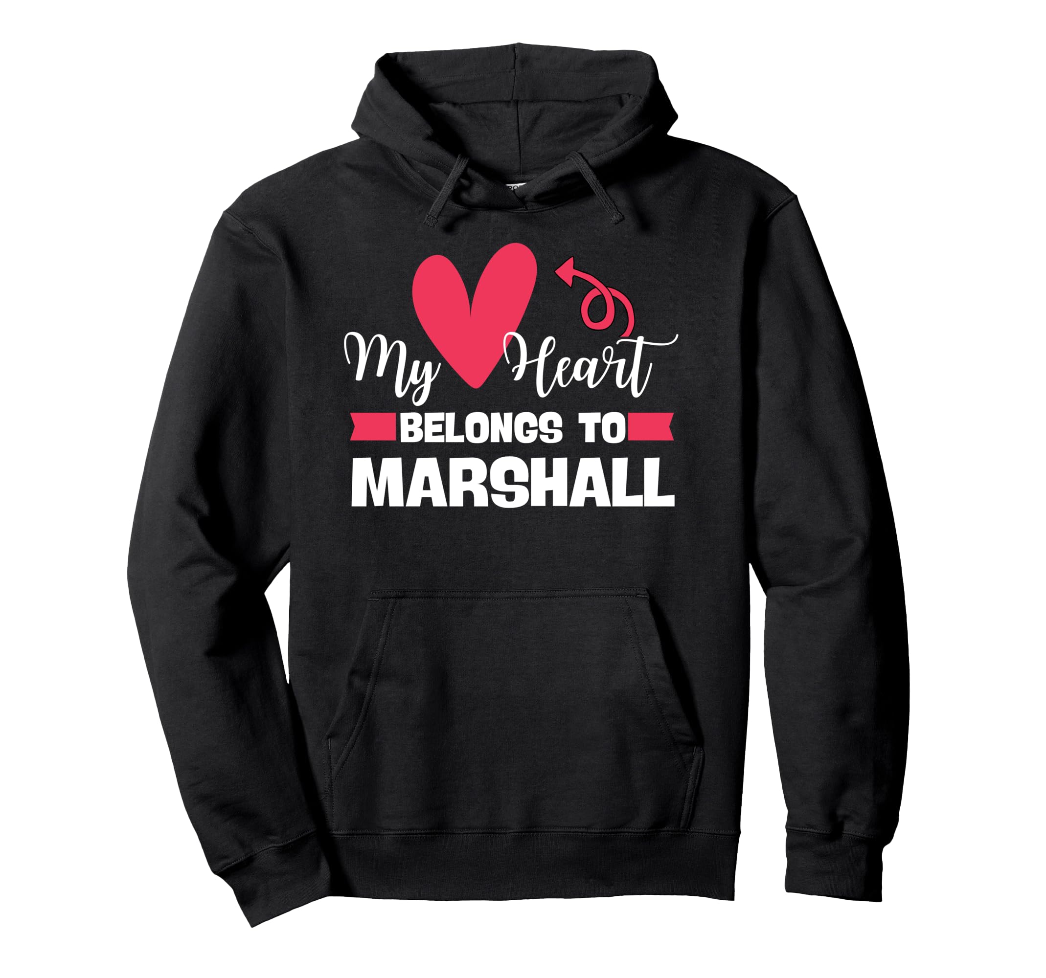 

First Name Marshall Valentine s Day Design for Couples Hoodie