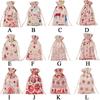 10Pcs Linen Christmas Candy Cotton Bag Hot Gold Santa Claus Christmas Bronzing Gift Bag Printing Drawstring Christmas Gift Bag