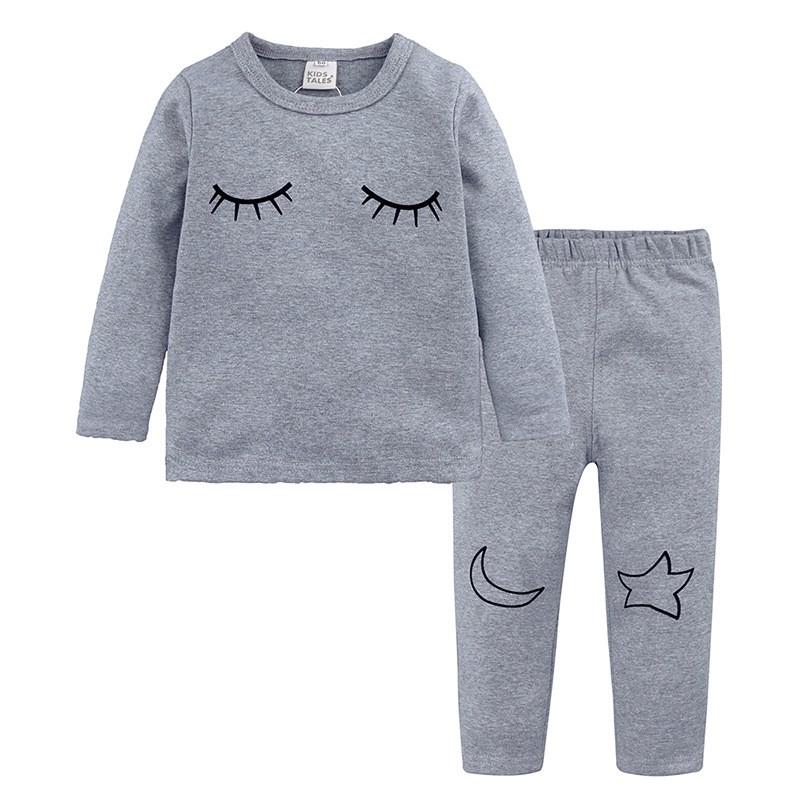 Kids Pajamas Set 2026 Winter Cotton Loungewear Boys Girls Toddler