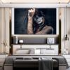 Solid Wood Frame Black Skull Tattoo Girl Modern Canvas Painting Wall Art Posters and Prints Picture for Living Room Home Decoration