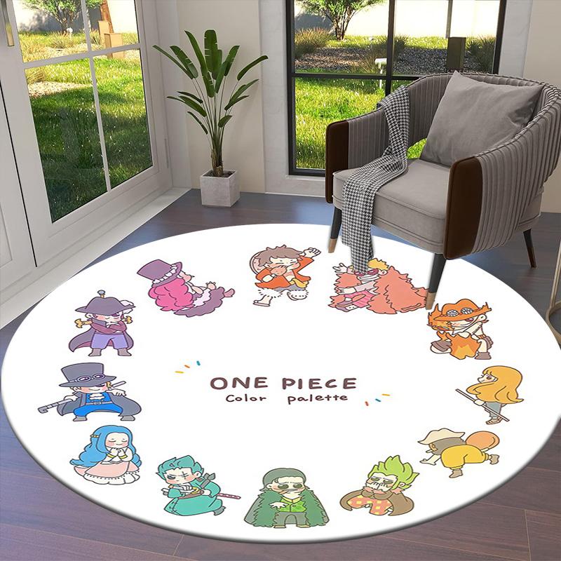 One Piece Round Area Rug Carpet Rug For Living Room Bedroom Sofa Playroom Decor Nonslip Floor Mat