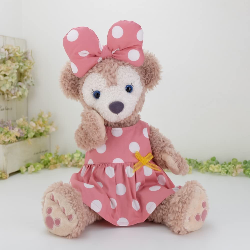 

cushu cush Duffy Shellie May Сделано в Японии мягкая игрушка одежда костюм розовое платье в горошек лента комплект CDS259S наряд 2-х частей