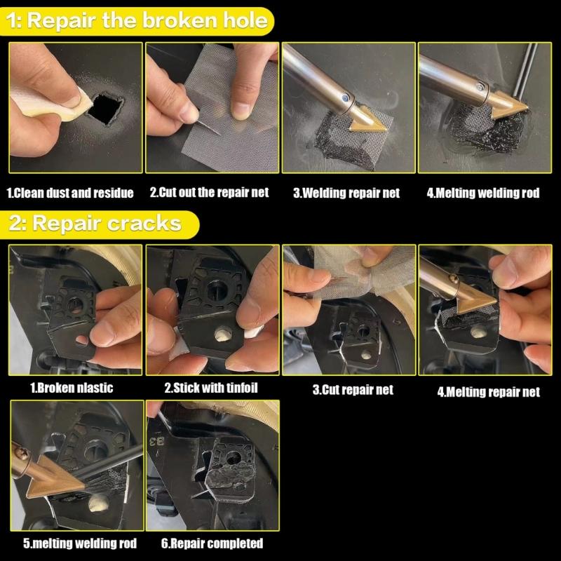 Plastic Repair Kit Welding Machine 70W Plastic Welder Hot Stapler for Most Plastic Repair Soldering Kit with Hot Staple