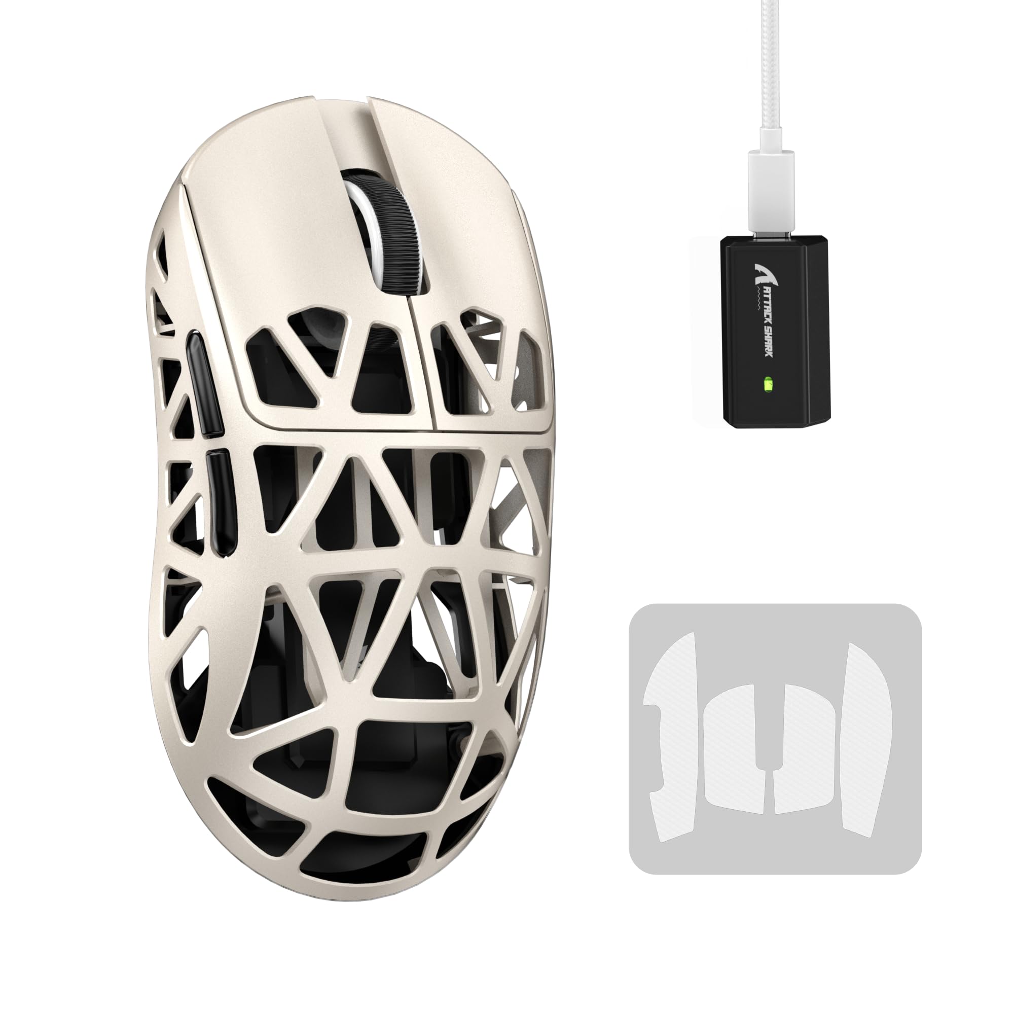 

SHARK R2 Magnesium Alloy Mouse Gaming Mouse 8k Mouse PixArt PAW3950 Optical Sensor 47g Надлегкий 3-режимний підключення Дротове двоканальне 42000 DPI 50G