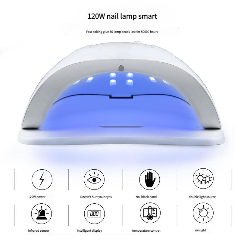 48W Professional Nail Lamp - UV LED Gel Polish Dryer with Auto Shut Off for Manicure Pedicure Portable Nail Curing Machine