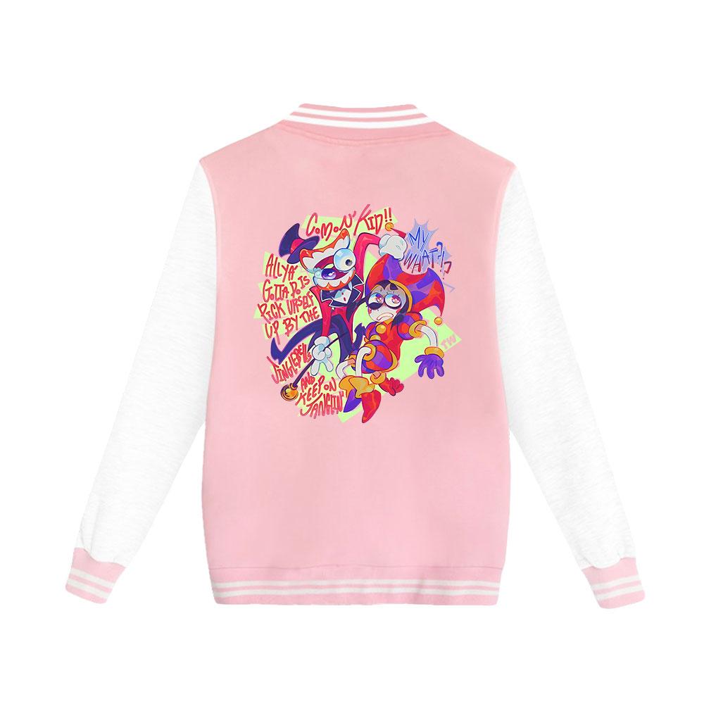 The Amazing Digital Circus Anime Printed Baseball Sweatshirt Women Men Outdoor Sport Jackets