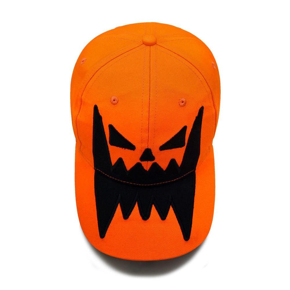 Halloween Pumpkin Baseball Cap Funny Adjustable Snapback Hat Unisex Casual Hip Hop Dad Hat for Men Women Party Accessories Daily Casual Hat