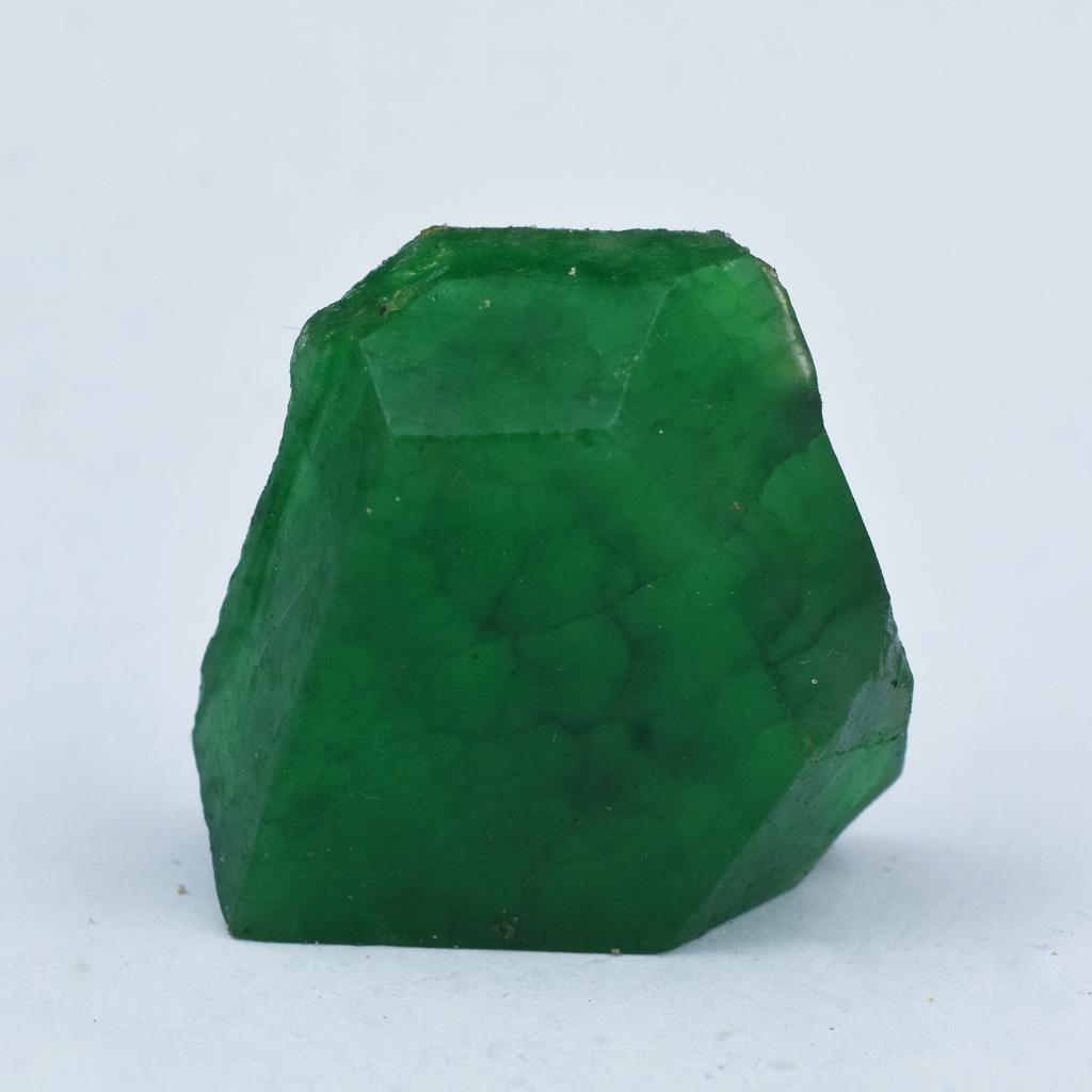 Natural Green Emerald Loose Gemstone Uncut Rough 263.6 Ct Raw -W for Lapidary and Gem Collections