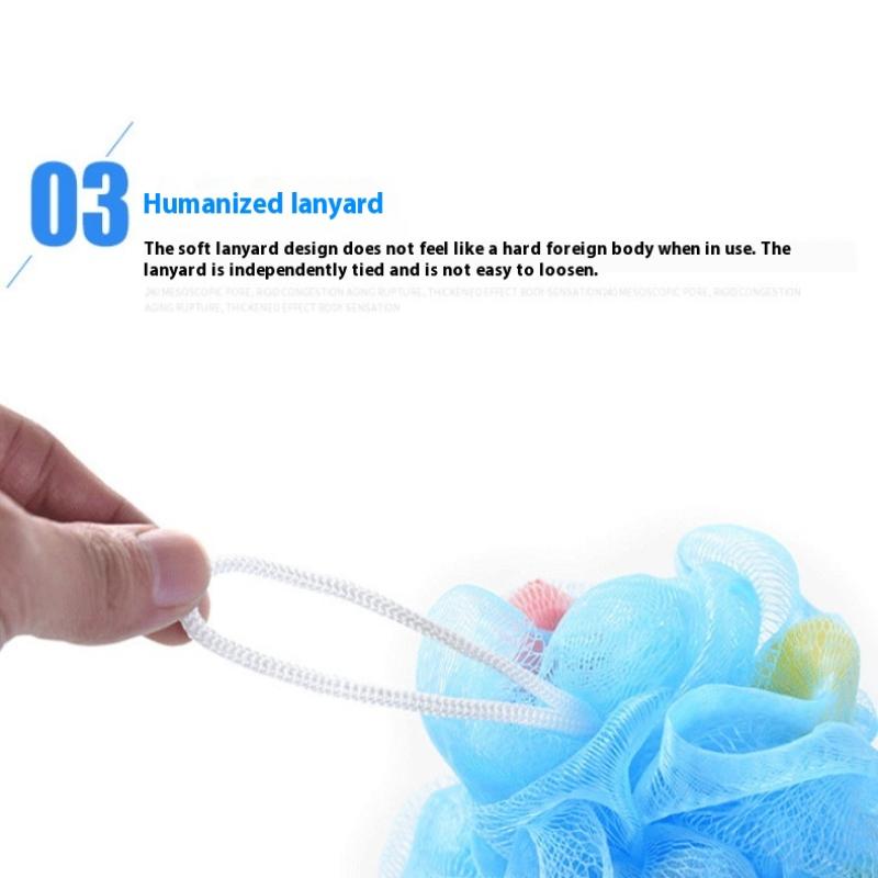 Soft Bath Scrub Bath Ball Body Clean Bath Puff Bathroom Supplies Flower Shape Scrubbing Bubble Shower Mesh Sponge Back Brush