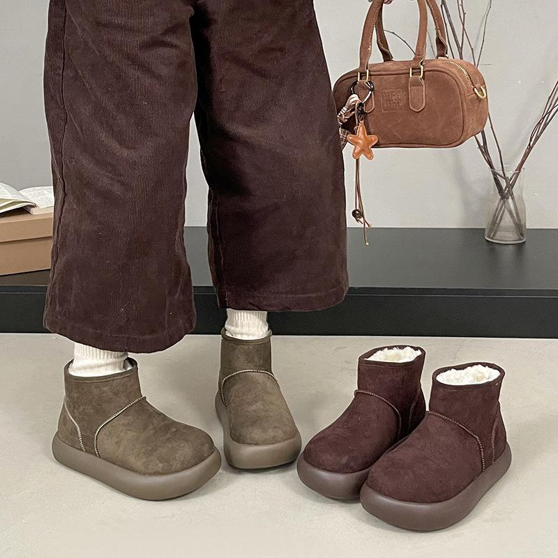 Women's Soft Elastic Winter Warm Cold Padded Snow Boots Thick-soled Non-slip Wear Outdoor Leisure Sports Short Cotton Boots