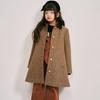 [mardimercredi] KIDS A LINE COAT CHECK_BROWN
