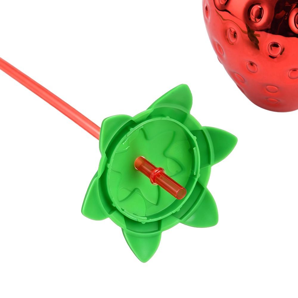 Spill Convenient Design Strawberry Straw Cup Cute Cartoon Shape Fruit Straw Cups Fun Gatherings
