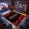 Slipknot Polyester Teppich, Weiche Indoor Matte für Bürostuhl, Wohnzimmer, Schreibtisch - Dekoratives Home Office Teppich Design