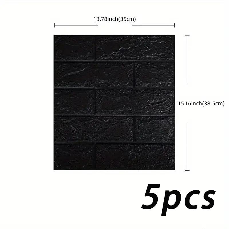 3D anti fouling self-adhesive bedroom retro solid color wall sticker 38.5X35cm waterproof wallpaper