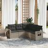 VidaXL Garden Lounge Set with Cushions 5 Pcs, Patio Sofas, Patio Furniture Set, Outdoor Furniture, Grey 3220151