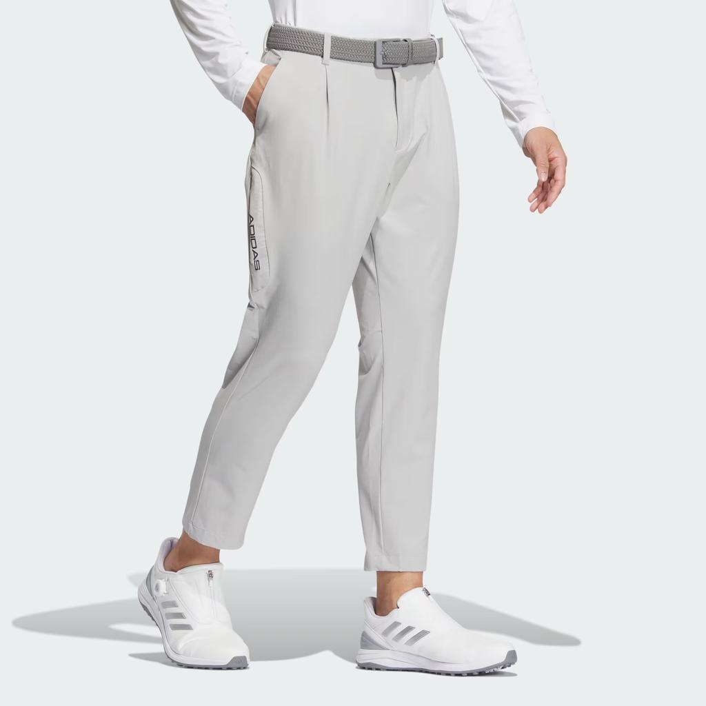 Adidas Aeroready 4-Way Stretch 9/10 Wide Letter Logo Print Golf Knitted Sports Pants Men Pants Light-Gray IN9021