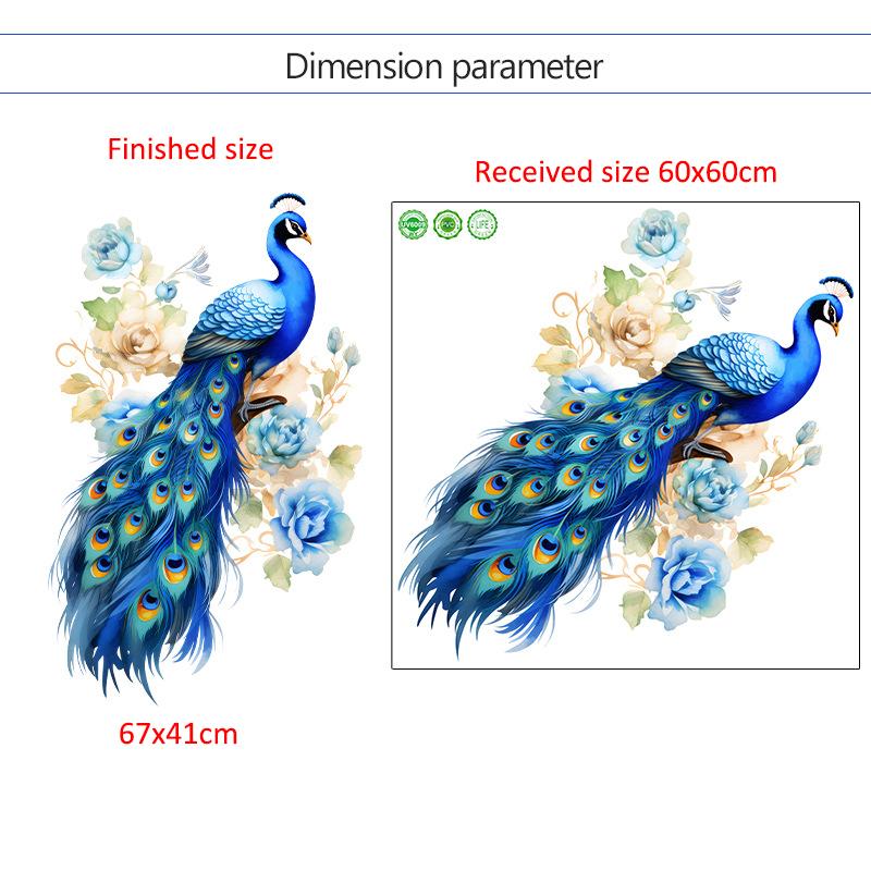 

3D Самоклеящаяся Радужная Лазерная Наклейка на Стену с Павлином для Спальни, Гостиной, Кабинета, Двери, Окна, Стеклянной Декорации, Домашний Декор as pic