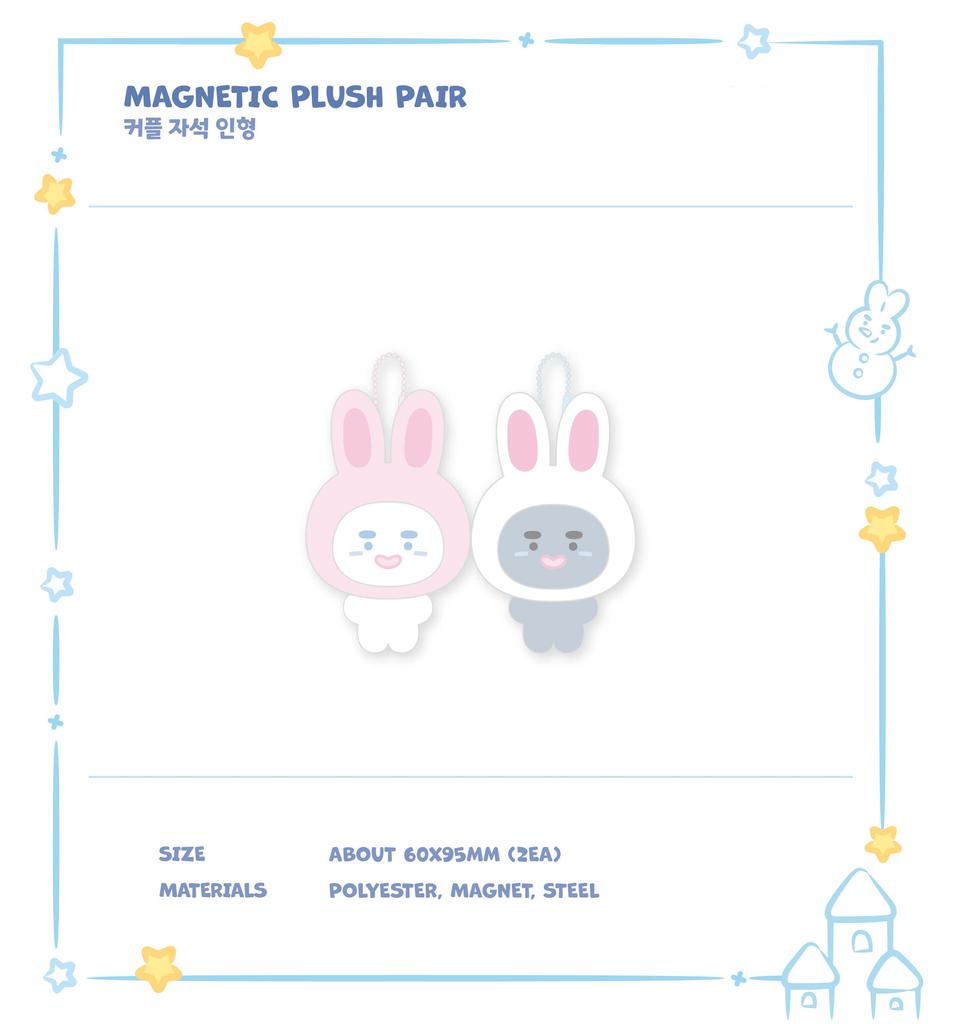 (Magnetisches Plüschpaar) ONEW [JJINGNYANGS TWINKLE SNOWYLAND] MD