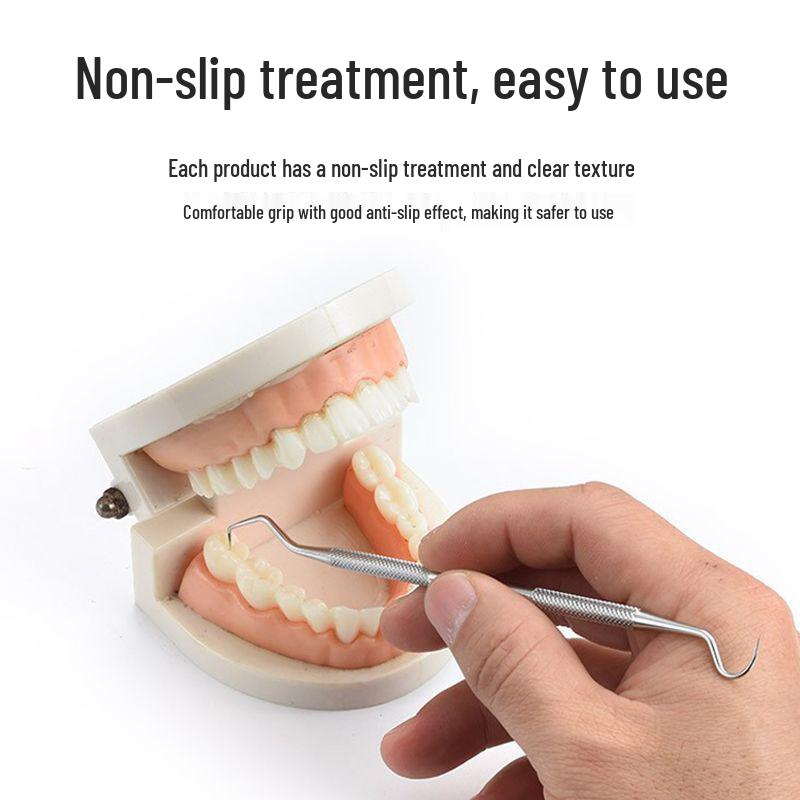 Stainless Steel Dental Tools Set: Oral Endoscope, Probe, Toothpick, Cavity Cleaner, Stain & Tartar Remover.