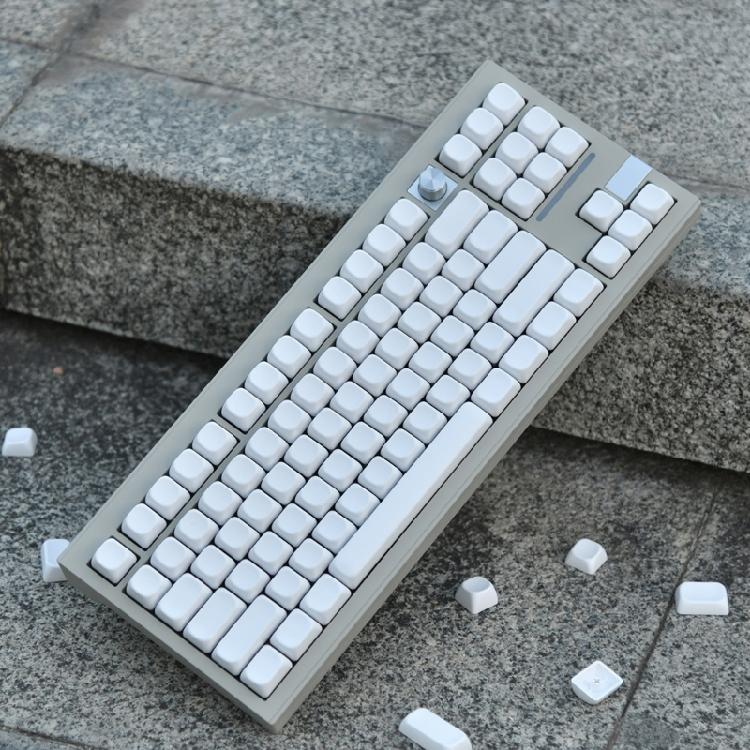 137 Tasten Kappen Cherry Profil PBT Minimalistisch Weiße Tastenkappen für Mechanische Tastatur Minimalistische Leere Tastenkappen
