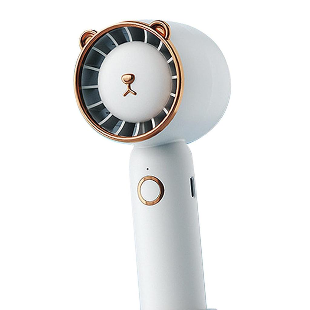 Handventilator Leise 3 Geschwindigkeiten Einstellbar Taschenventilator Persönliche Ventilatoren für Damen Herren Weiß