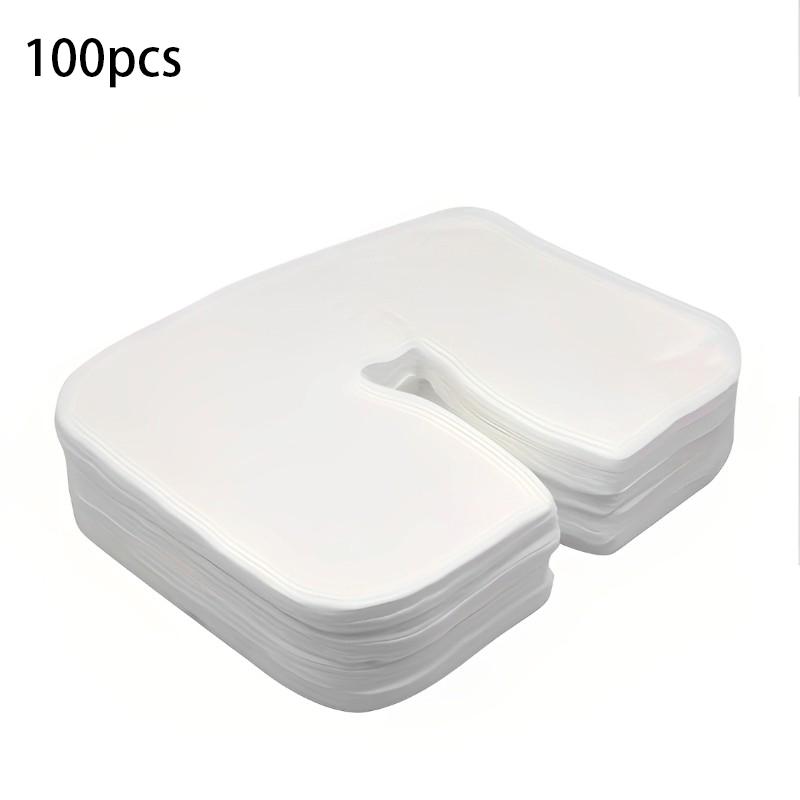 200/100pcs Disposable Spa Bed Covers Face Cradle Cover Headrest Soft Non-Sticking Massage Face Covers for Massage Table Chairs