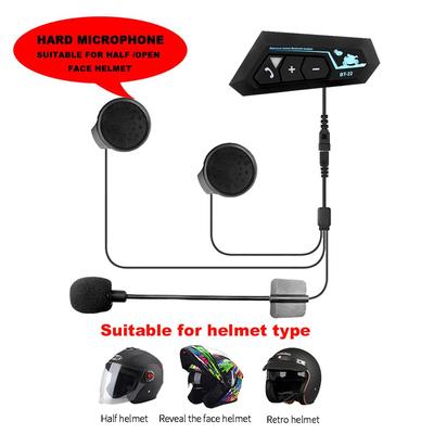 Zestaw słuchawkowy Bluetooth do kasku EDR Stereo bezprzewodowy zestaw głośnomówiący inteligentny głos akumulator wytrzymałość wodoodporny z mikrofonem do jazdy na rowerze motocyklowym