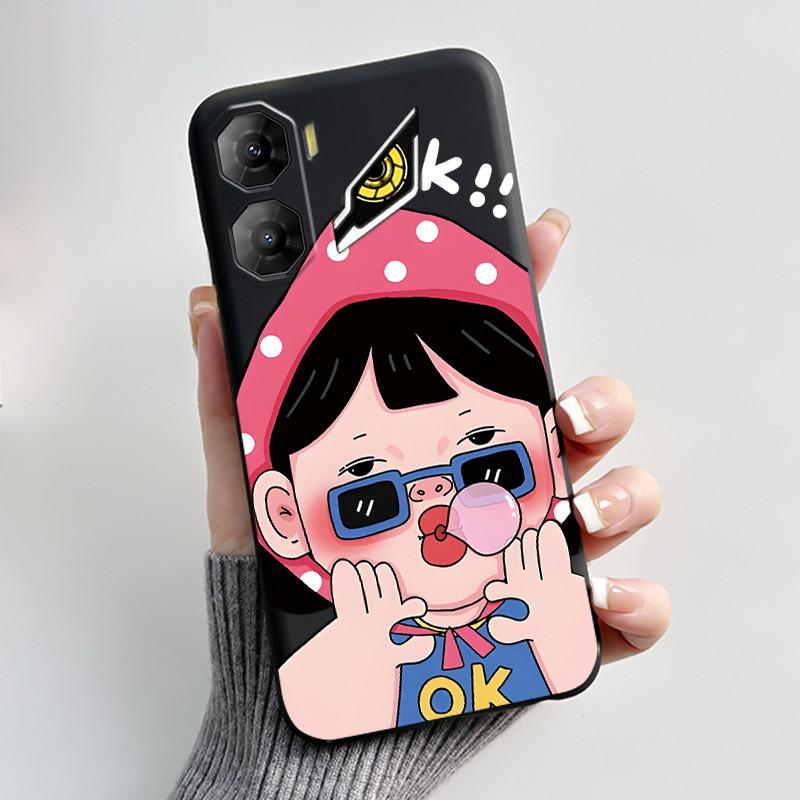 Custodia per Telefono Per ZTE Nubia Neo 3 5G Z2464N Custodia Estetica Moda Gatto Carino Cartone Animato Nero Morbido TPU Silicone Copertura Protettiva Completa