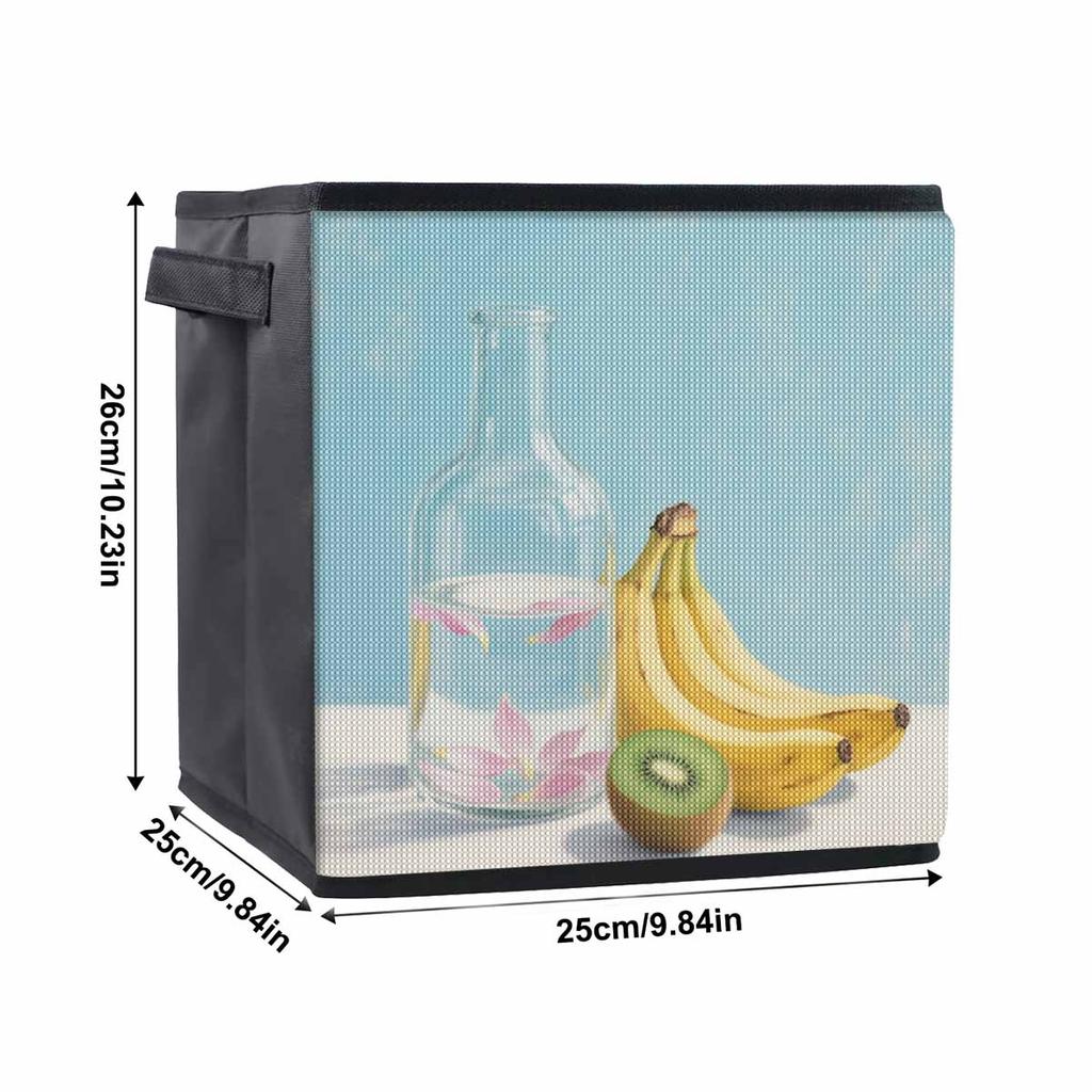 Bananas and A Water Cup 5D Diamond Painting Storage Basket Full Round Drill Mosaic Diamond Embroidery Cross Stitch Kits Home Decor Home Decor