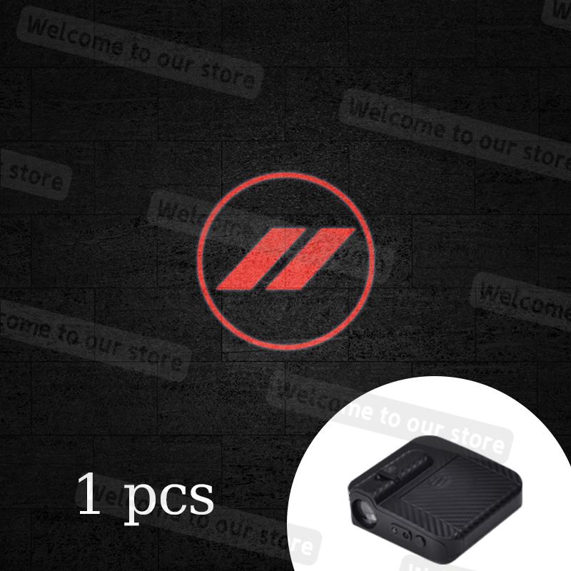 1/2Pcs // Logo Car Door LED Lamps Projector HD Sensing Courtesy Welcome Light For Dodge SRT Challenger Charger Durango Ram 1500