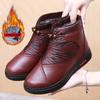 Women's Embroidered Floral Winter Boots, Non-Slip Soft Sole Warm Faux Fur Lined Ankle Boots, Comfortable Cotton-Padded Shoes for Women
