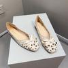 2025 New Fashion Women's Sweet Bow Mesh Flats - Hollow Out Grid Pointed