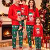 New European and American parent-child clothing, whole family clothing, autumn and winter Christmas, a family of three and four loungewear set pajamas