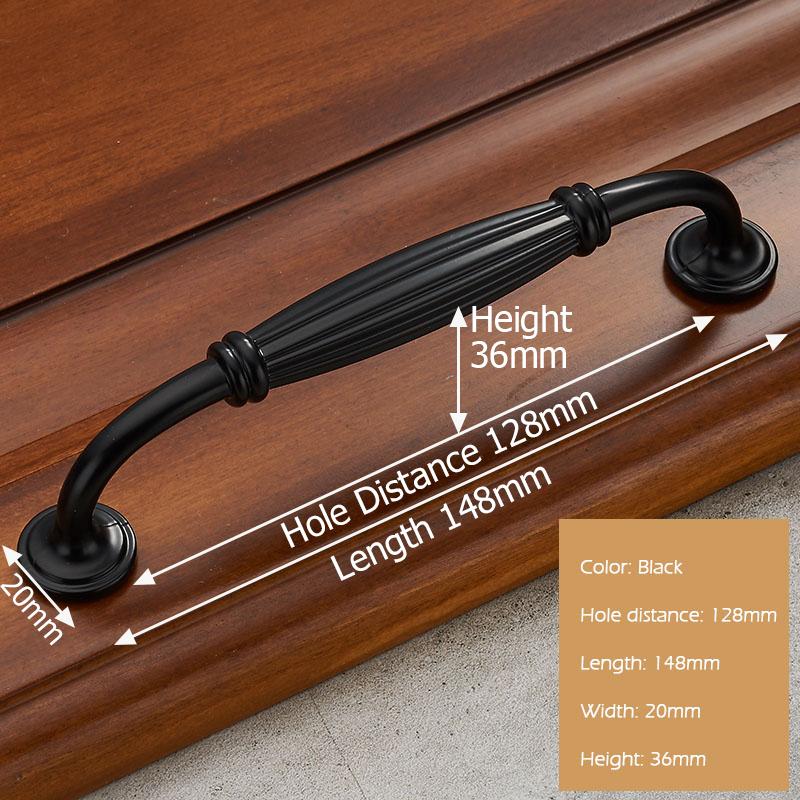 KAK European Style Solid Zinc Alloy Cabinet Handles Modern Vintage Drawer Knobs Cupboard Wardrobe Door Handles Furniture Handles
