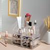 Desktop Skincare Storage Rack Cosmetics Storage Box Household Storage Organizer Shelves Transparent Dust-proof Plastic Box