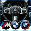 1 Stück 45mm Auto Lenkrad Emblem Aufkleber M Performance Abzeichen Auto Innenraum Aufkleber Logo Passend für 1 3 5 7 Serie X1 X3 X5 F30 F10 E90 E60